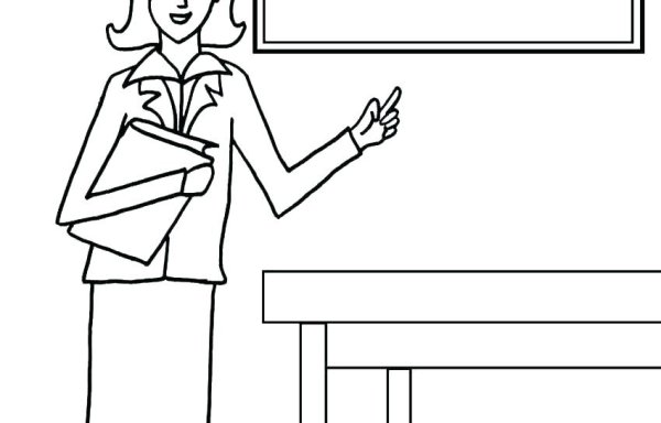 Учительница раскраска для детей