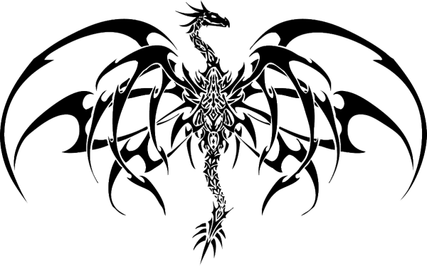 Готический дракон тату