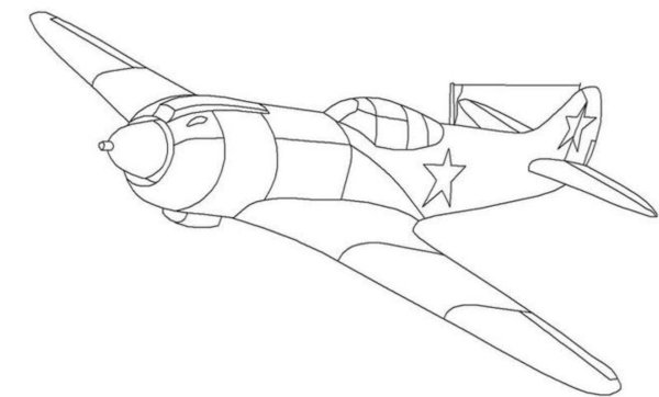 Советский самолет раскраска