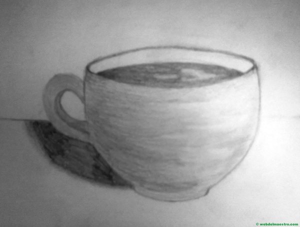 Кружка с тенью рисунок