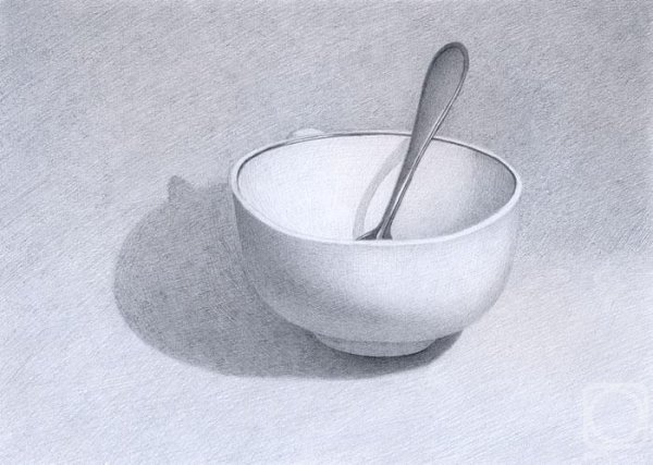 Кружка натюрморт карандашом