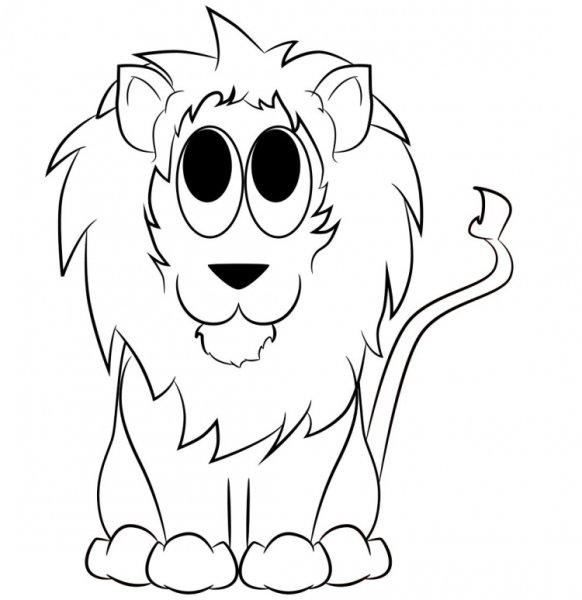 Раскраска Лев