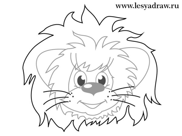 Раскраска Львенок из мультика Львенок и черепаха