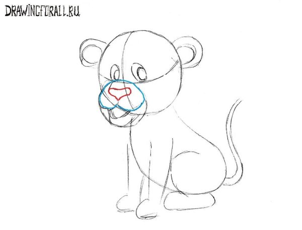 Рисунок львенка легкий