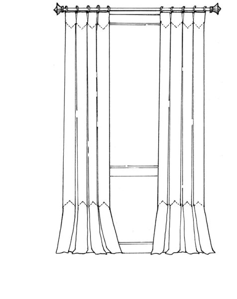 Шторы в векторной графике