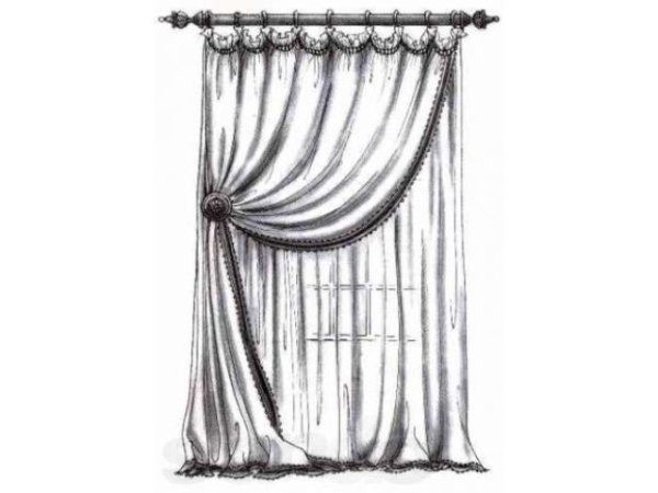 Раскраска шторы задернуты