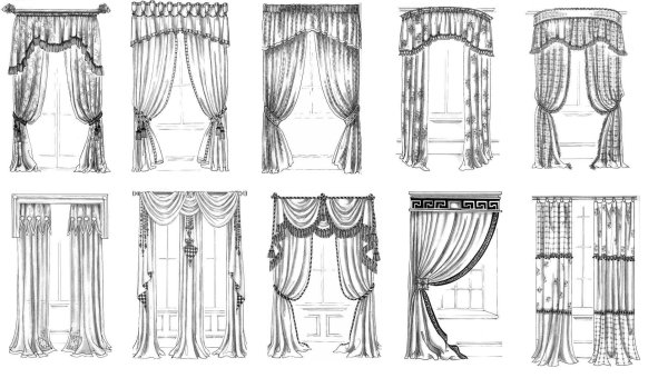 Шторы чертеж