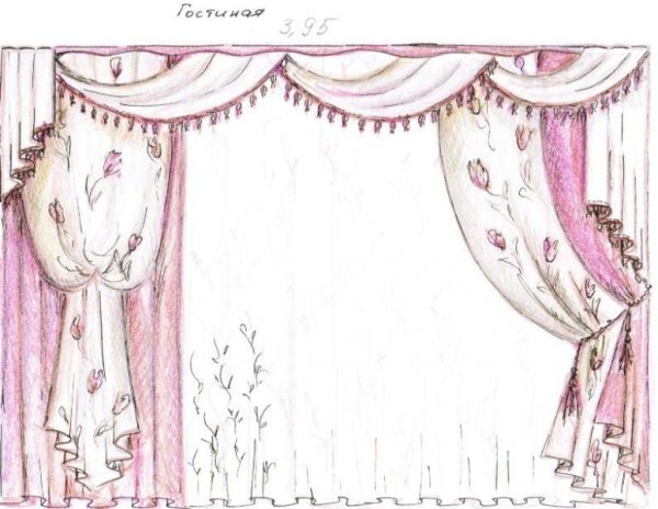 Шторы широкие раскраска
