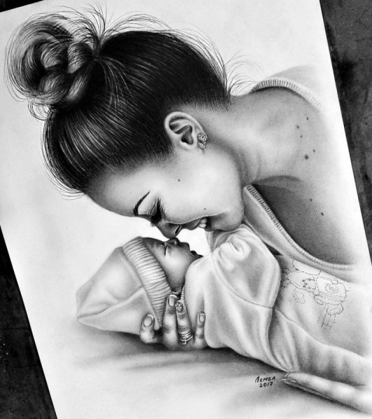 Рисунок для мамы легкий