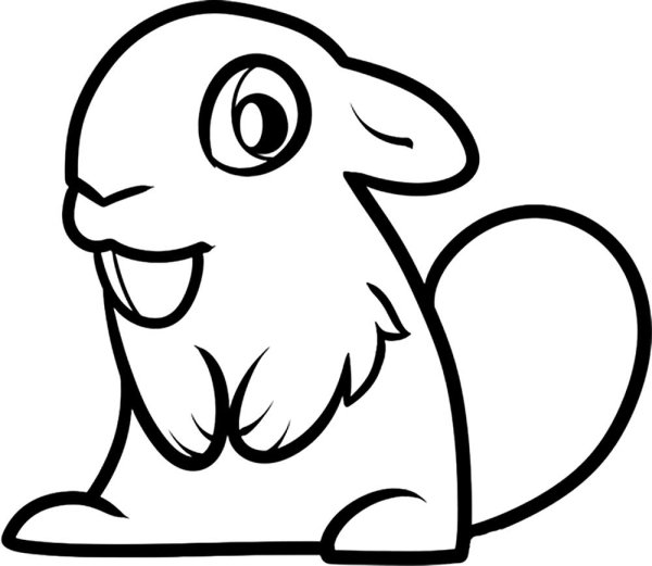 Черна белая картина Бобр