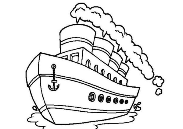Рисование пароход