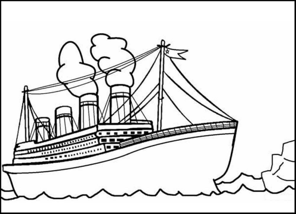 Теплоход раскраска для детей