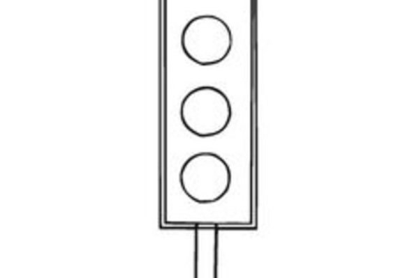 Светофор раскраска