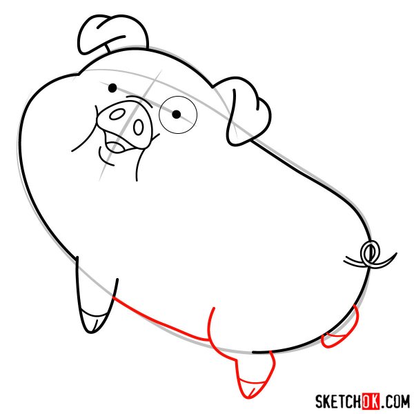 Поросенок рисунок для детей