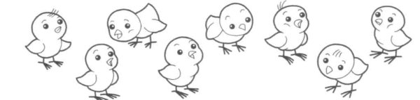 Цыпленок картинка раскраска