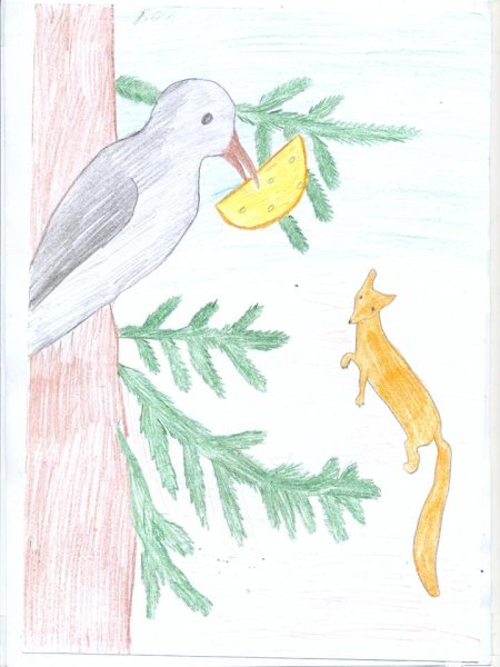 Басня Крылова ворона и лиса