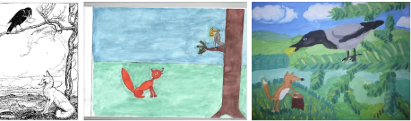 Нарисовать ворону карандашом ребенку