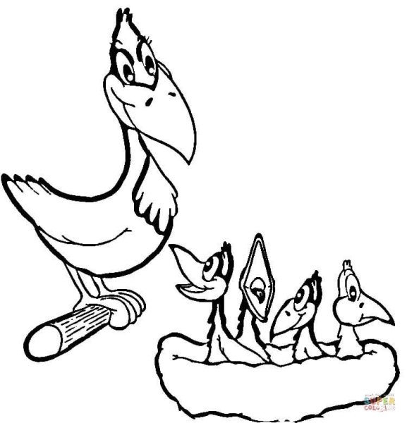 Рисунок вороны карандашом для детей