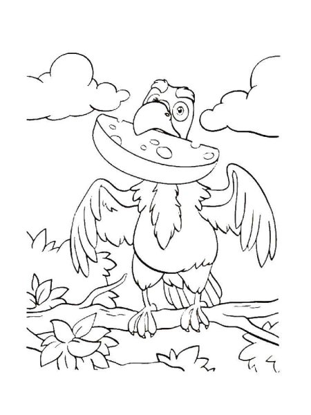 Рисование для детей ворона