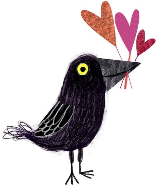 Ворона раскраска