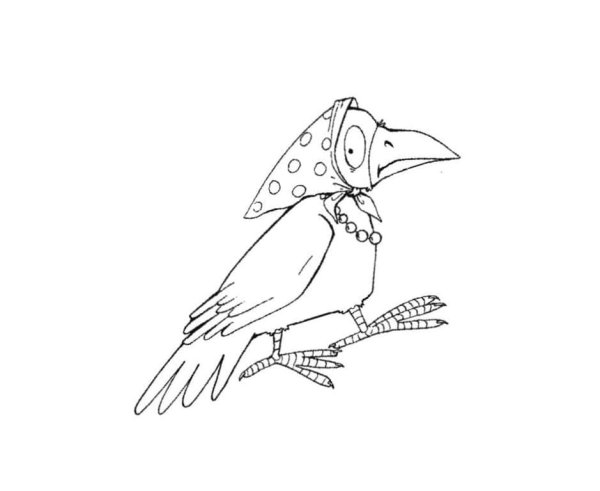 Карикатура вороны