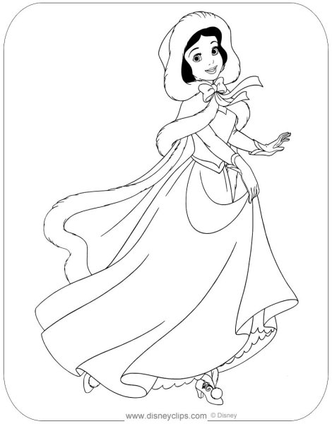 Рисунок Белоснежки для срисовки