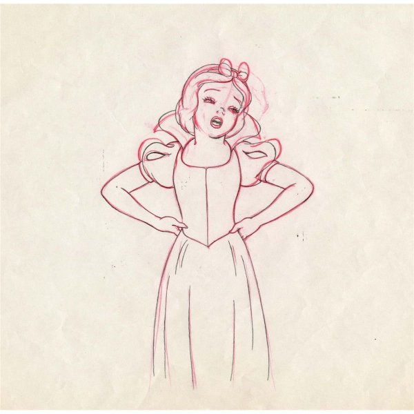 Белоснежка карандашом