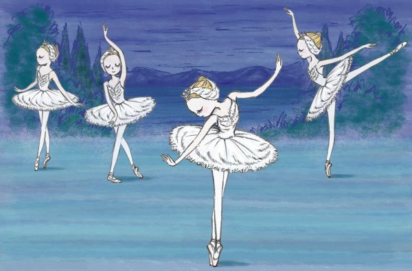 Балет Лебединое озеро рисунки детские