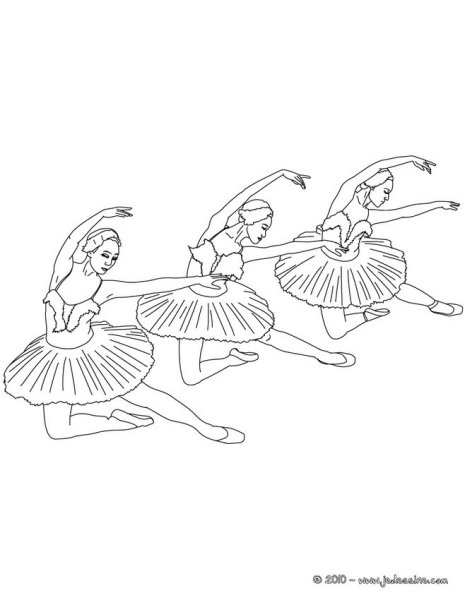 Балет Лебединое озеро раскраска