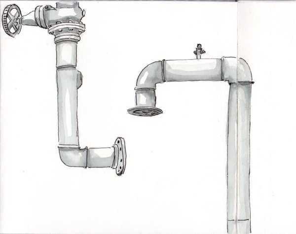 Труба рисунок карандашом