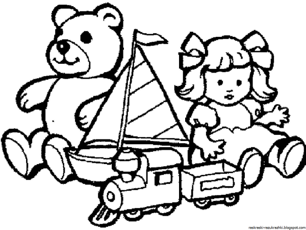 Раскраска. Медвежонок