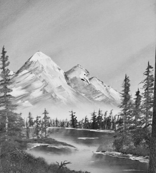 Наброски горного пейзажа