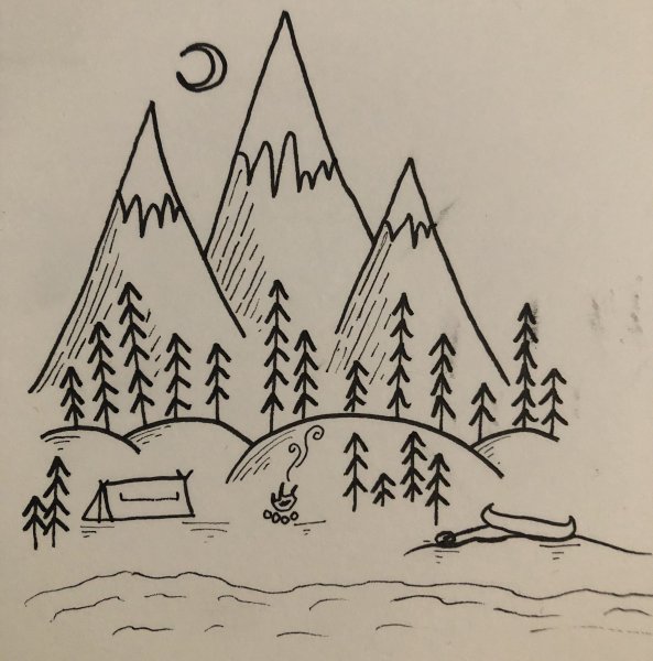 Горы карандашом легко