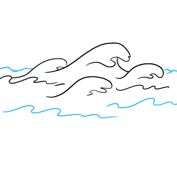 Морские волны раскраска