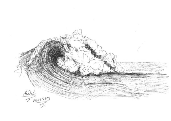 Волны карандашом
