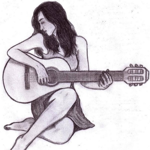 Нарисовать человека с гитарой