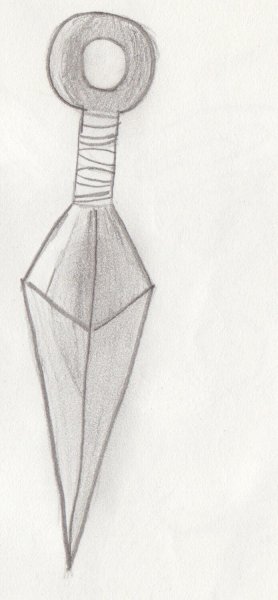 Раскраска нож кунай Наруто