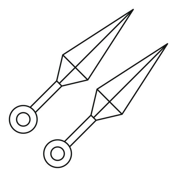 Кунай из стандофф 2 чертёж