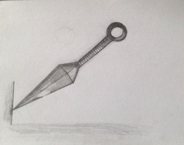 Чертёж ножа кунай из стандофф 2