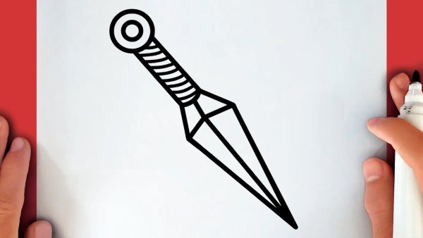 Кунай из стандофф 2 чертёж