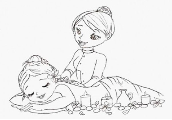 Массаж раскраска