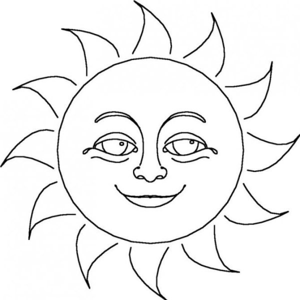 Пошаговое рисование солнца для детей