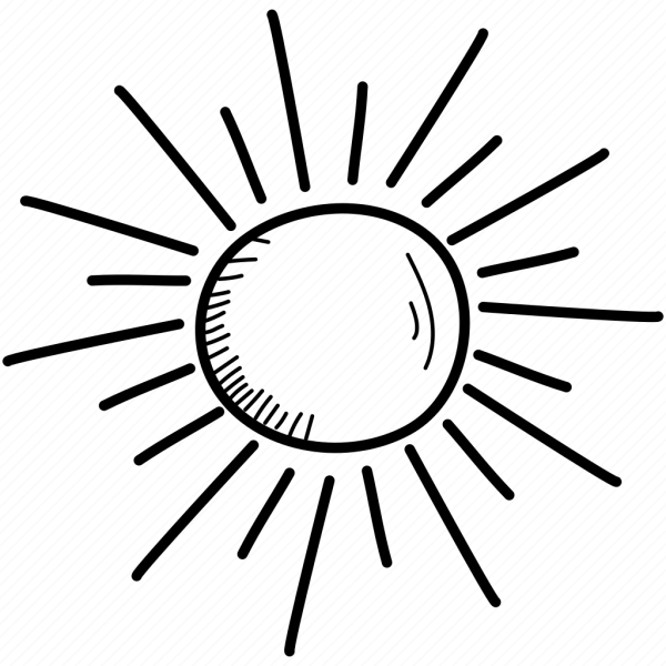 Солнышко раскраска для малышей