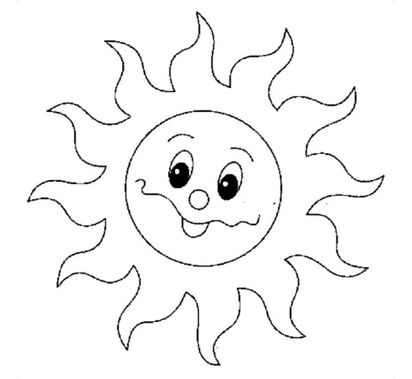 Раскраска. Солнышко