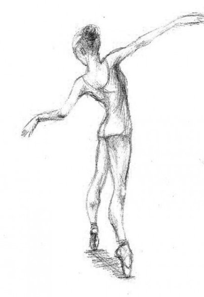 Наброски фигуры человека в движении