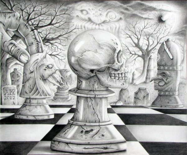 Шахматы карандашом