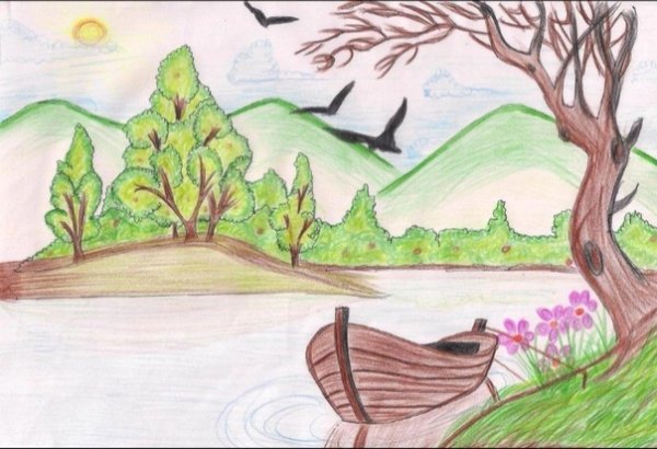 Красота родной природы карандашом