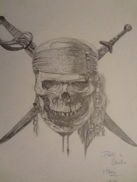 Раскраска пираты Карибского моря Капитан Барбосса