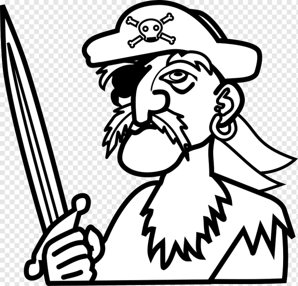 Пират рисунок карандашом