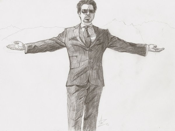 Мужская одежда карандашом